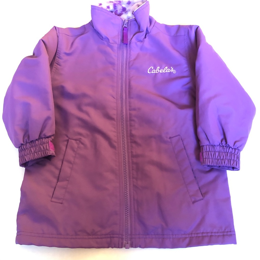 Cabela's Girls Purple Fleece Lined Jacket XS 4 5